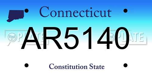 AR5140 Connecticut License Plate