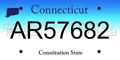 AR57682 Connecticut License Plate