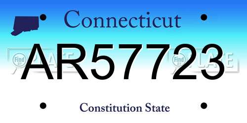 AR57723 Connecticut License Plate