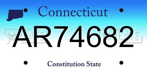 AR74682 Connecticut License Plate