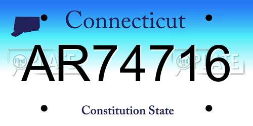AR74716 Connecticut License Plate