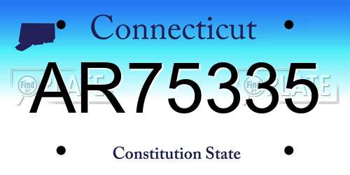AR75335 Connecticut License Plate