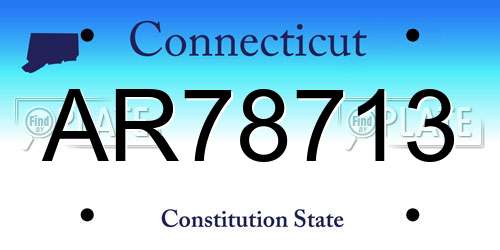 AR78713 Connecticut License Plate