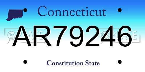 AR79246 Connecticut License Plate