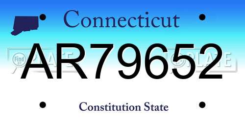 AR79652 Connecticut License Plate