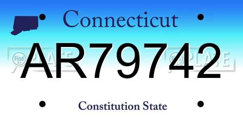 AR79742 Connecticut License Plate
