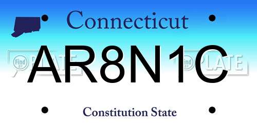AR8N1C Connecticut License Plate