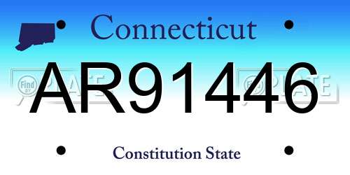 AR91446 Connecticut License Plate