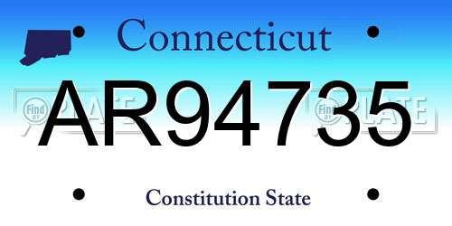 AR94735 Connecticut License Plate