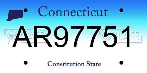 AR97751 Connecticut License Plate