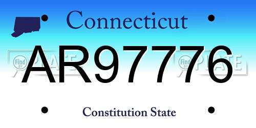 AR97776 Connecticut License Plate