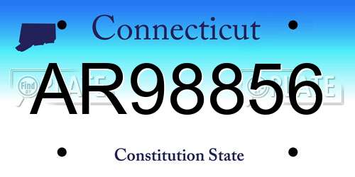 AR98856 Connecticut License Plate