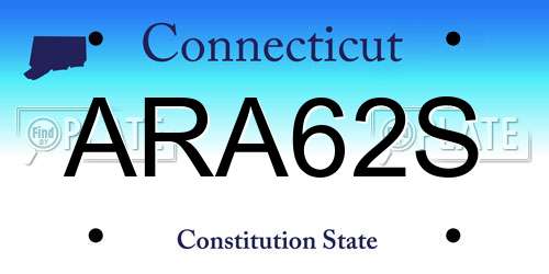 ARA62S Connecticut License Plate