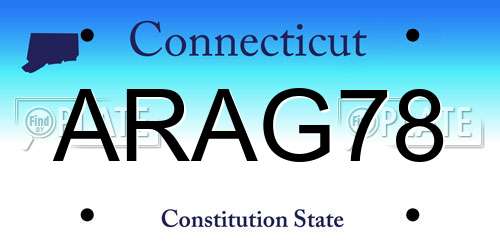 ARAG78 Connecticut License Plate