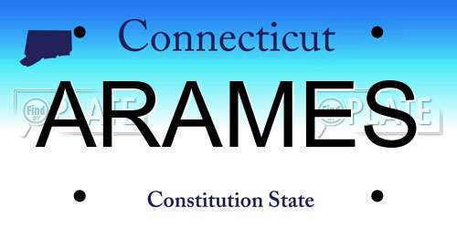 ARAMES Connecticut License Plate