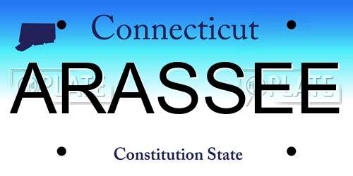 ARASSEE Connecticut License Plate