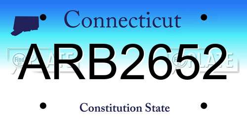 ARB2652 Connecticut License Plate