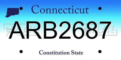 ARB2687 Connecticut License Plate
