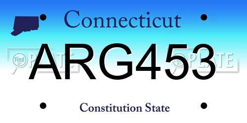 ARG453 Connecticut License Plate