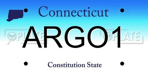 ARGO1 Connecticut License Plate