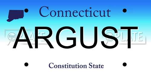 ARGUST Connecticut License Plate