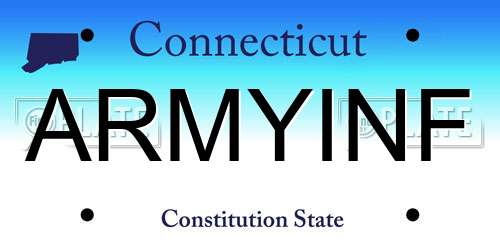 ARMYINF Connecticut License Plate