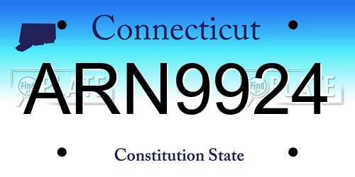 ARN9924 Connecticut License Plate