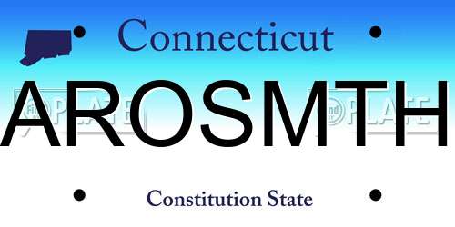 AROSMTH Connecticut License Plate