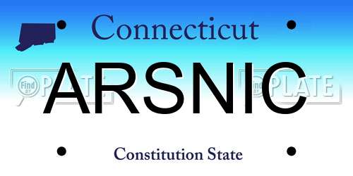 ARSNIC Connecticut License Plate