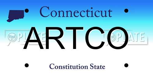 ARTCO Connecticut License Plate