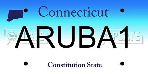 ARUBA1 Connecticut License Plate
