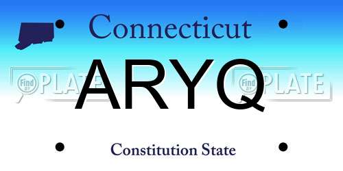 ARYQ Connecticut License Plate