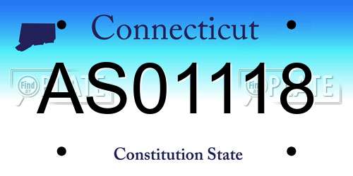 AS01118 Connecticut License Plate
