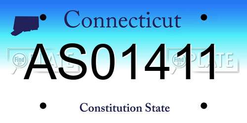 AS01411 Connecticut License Plate