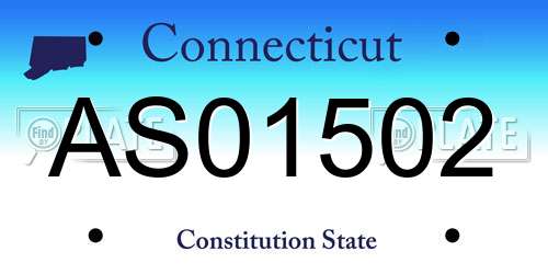 AS01502 Connecticut License Plate