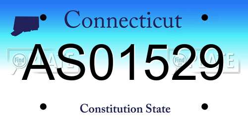 AS01529 Connecticut License Plate