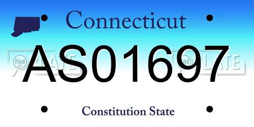 AS01697 Connecticut License Plate