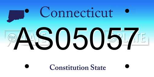 AS05057 Connecticut License Plate