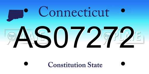 AS07272 Connecticut License Plate