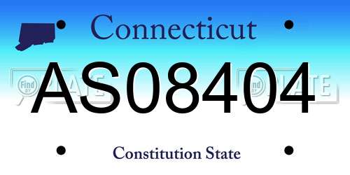 AS08404 Connecticut License Plate