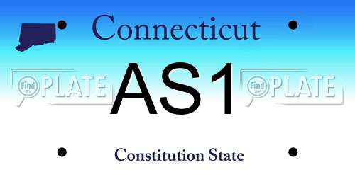 AS1 Connecticut License Plate