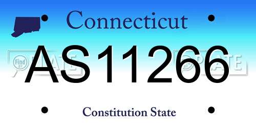 AS11266 Connecticut License Plate