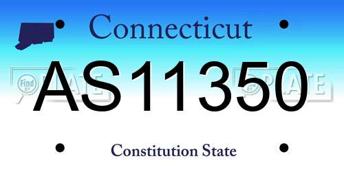 AS11350 Connecticut License Plate
