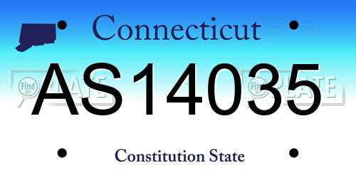 AS14035 Connecticut License Plate