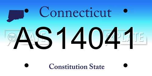 AS14041 Connecticut License Plate