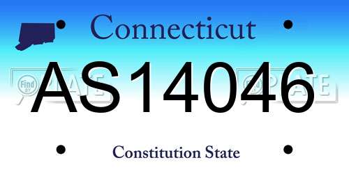 AS14046 Connecticut License Plate