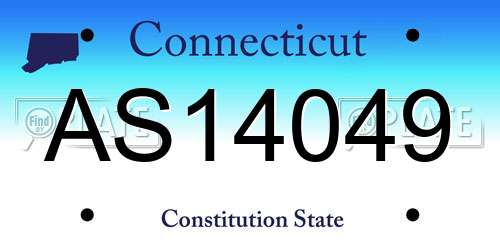 AS14049 Connecticut License Plate