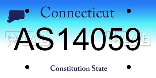 AS14059 Connecticut License Plate