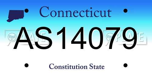 AS14079 Connecticut License Plate