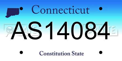 AS14084 Connecticut License Plate